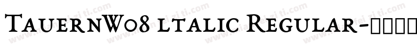 TauernW08 ltalic Regular字体转换